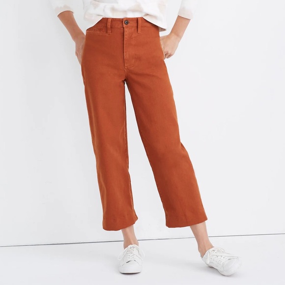 Madewell Pants - Madewell Slim Emmett Wide-Leg Crop Pants